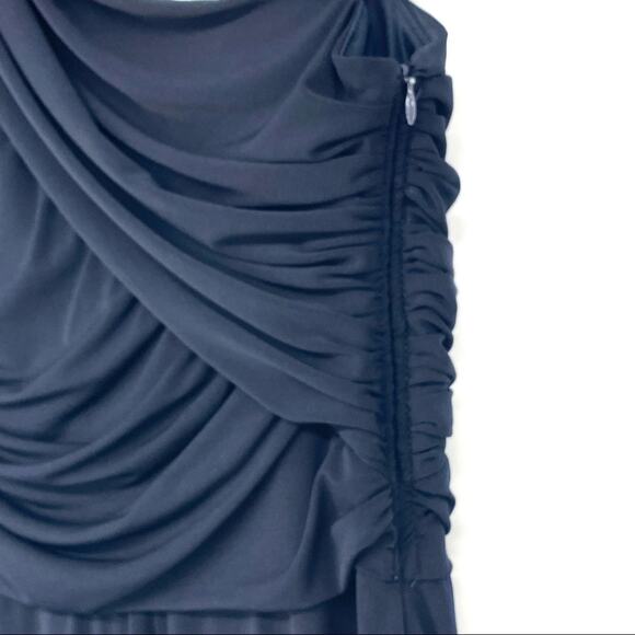 David Meister Full Length Sleeveless Evening Gown Midnight blue Women's Sz 6 - Picture 8 of 14